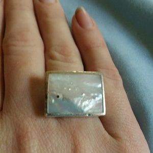 Mother of pearl and Sterling silver ring